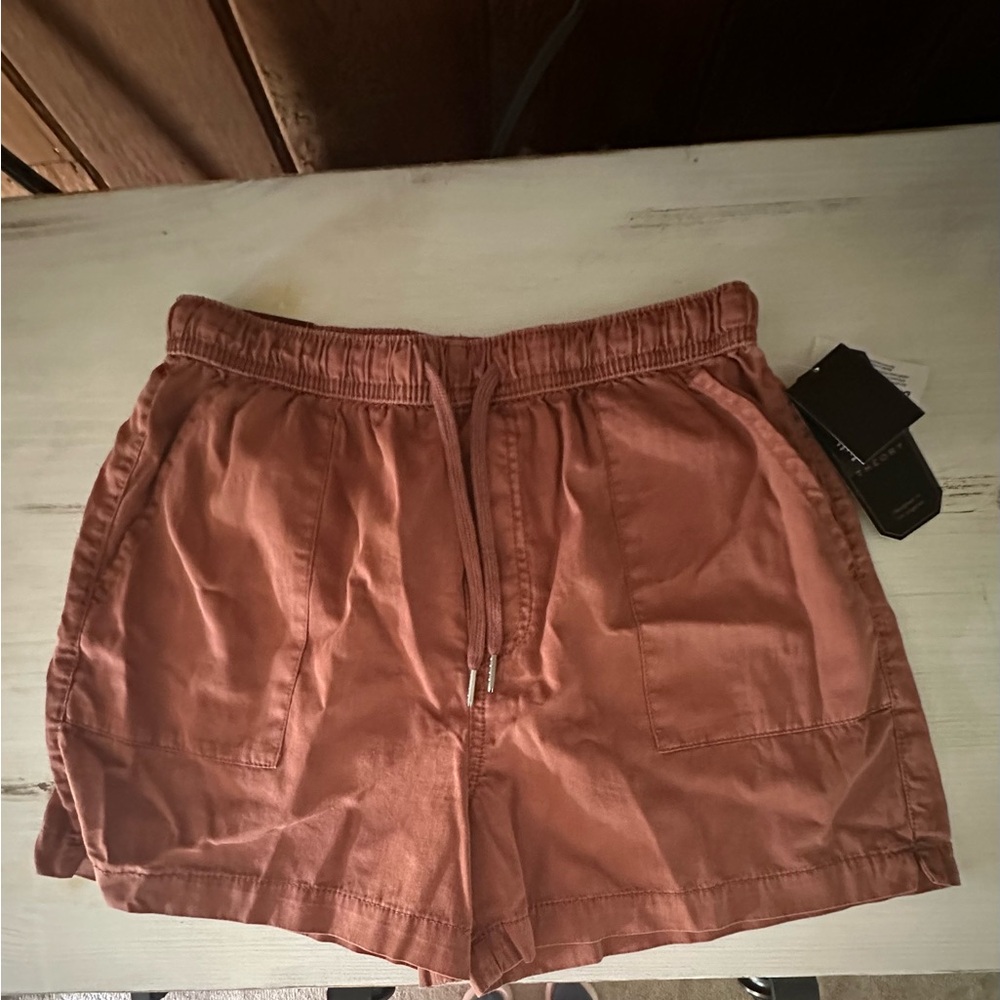 Terracotta Rust Brown Casual Shorts -TRUTH + THEORY